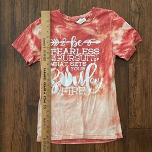 Bella Canvas Kids Tie-Dye Shirt - Red and White